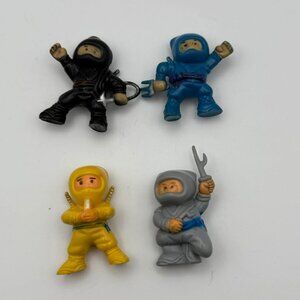 4 Vintage Ninja Master Figure Soma Mini Toy Figurines